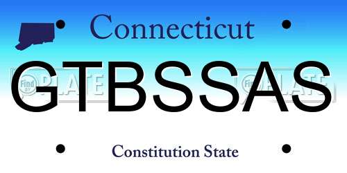 GTBSSAS Connecticut License Plate