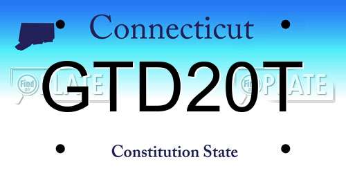 GTD20T Connecticut License Plate