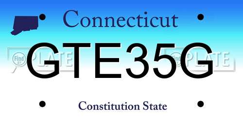GTE35G Connecticut License Plate
