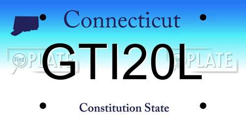 GTI20L Connecticut License Plate