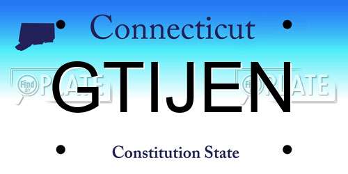 GTIJEN Connecticut License Plate