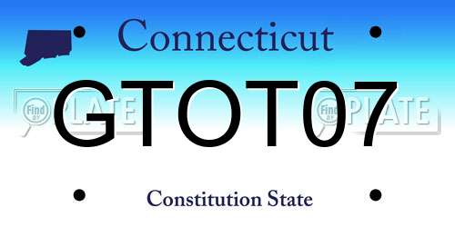 GTOT07 Connecticut License Plate