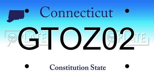 GTOZ02 Connecticut License Plate