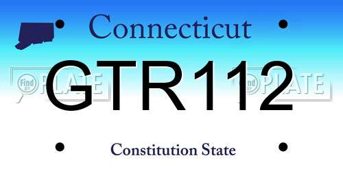 GTR112 Connecticut License Plate