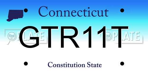 GTR11T Connecticut License Plate