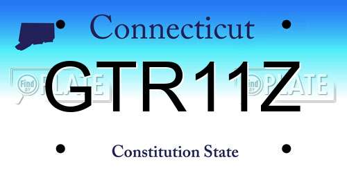 GTR11Z Connecticut License Plate