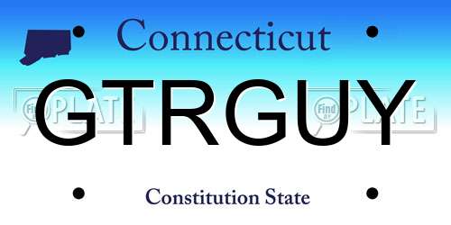GTRGUY Connecticut License Plate