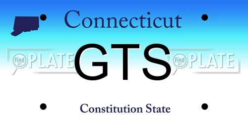 GTS Connecticut License Plate