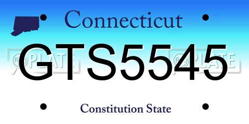 GTS5545 Connecticut License Plate