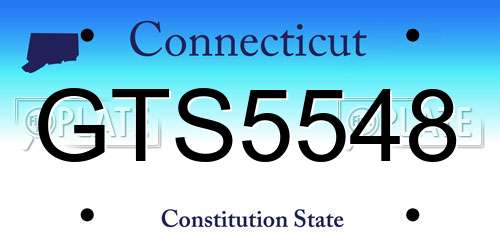 GTS5548 Connecticut License Plate