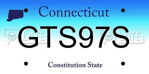 GTS97S Connecticut License Plate