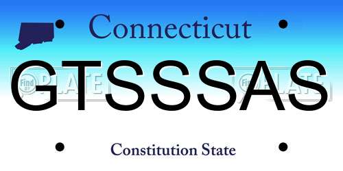 GTSSSAS Connecticut License Plate