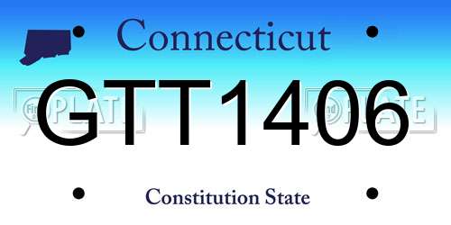 GTT1406 Connecticut License Plate