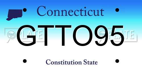 GTTO95 Connecticut License Plate