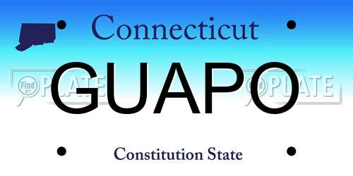 GUAPO Connecticut License Plate