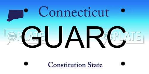 GUARC Connecticut License Plate