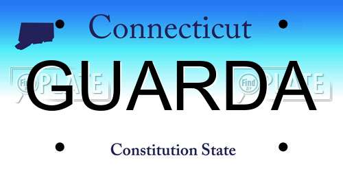 GUARDA Connecticut License Plate