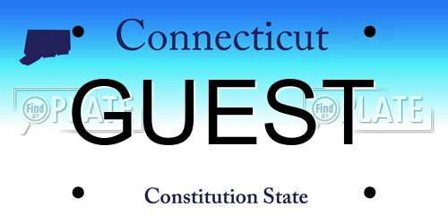 GUEST Connecticut License Plate