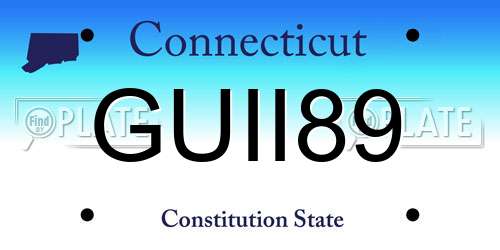 GUII89 Connecticut License Plate