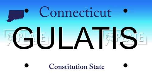 GULATIS Connecticut License Plate