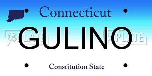 GULINO Connecticut License Plate