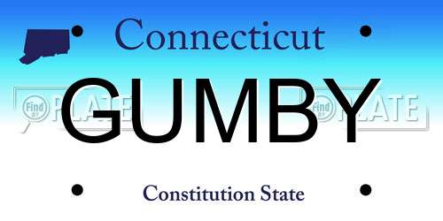 GUMBY Connecticut License Plate