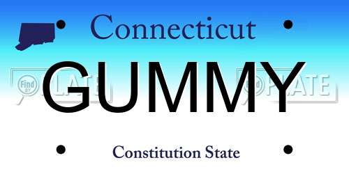 GUMMY Connecticut License Plate