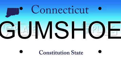 GUMSHOE Connecticut License Plate
