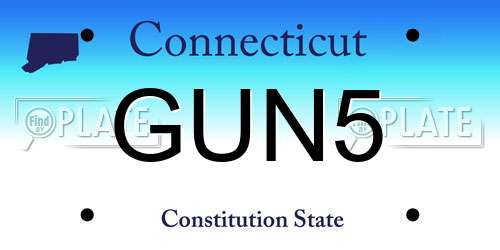 GUN5 Connecticut License Plate
