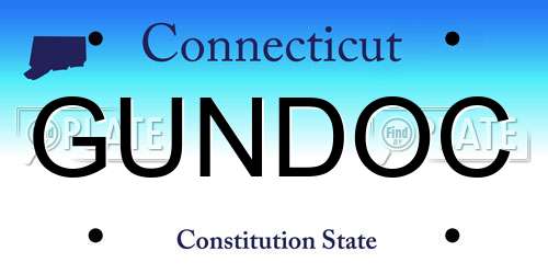 GUNDOC Connecticut License Plate
