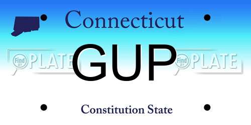 GUP Connecticut License Plate