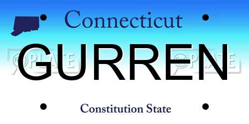 GURREN Connecticut License Plate