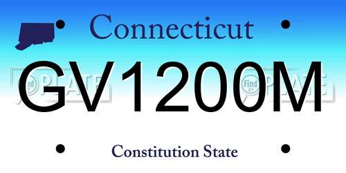 GV1200M Connecticut License Plate