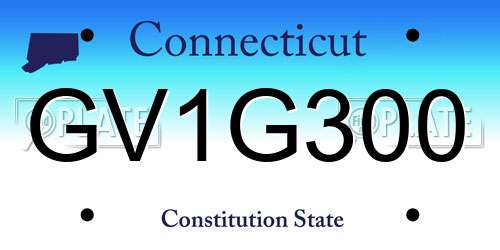 GV1G300 Connecticut License Plate