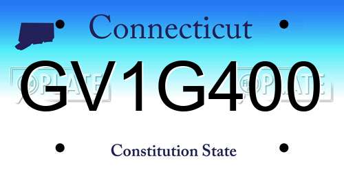 GV1G400 Connecticut License Plate