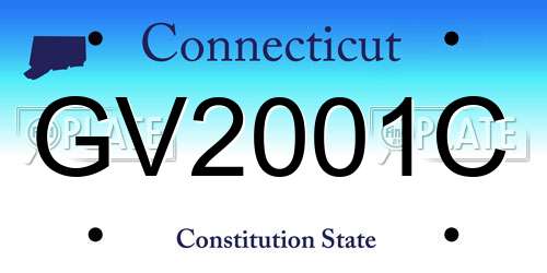 GV2001C Connecticut License Plate