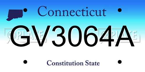 GV3064A Connecticut License Plate