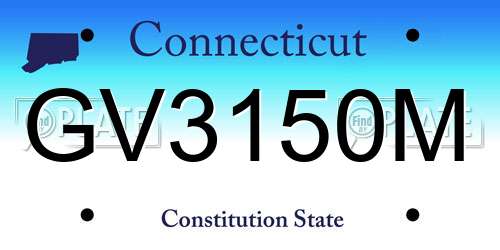 GV3150M Connecticut License Plate