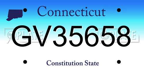GV35658 Connecticut License Plate