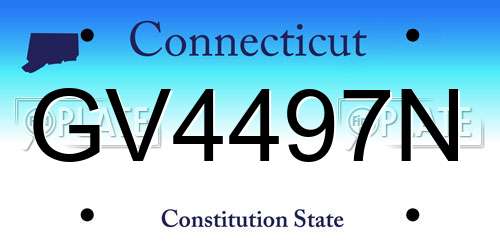 GV4497N Connecticut License Plate