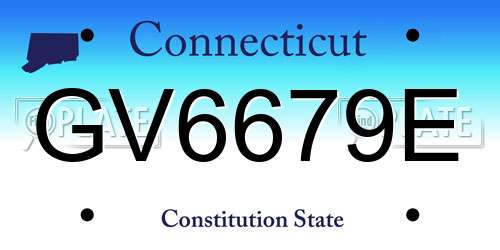 GV6679E Connecticut License Plate