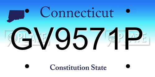 GV9571P Connecticut License Plate