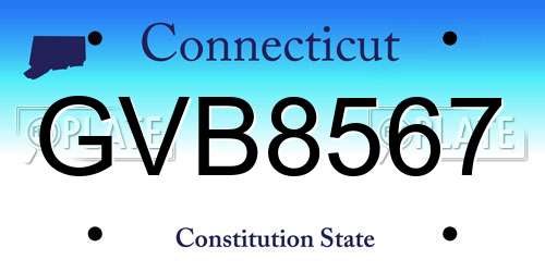 GVB8567 Connecticut License Plate