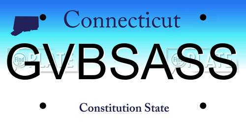 GVBSASS Connecticut License Plate