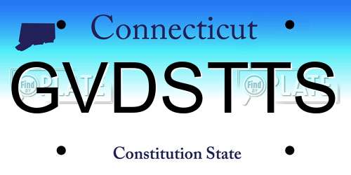 GVDSTTS Connecticut License Plate
