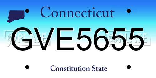 GVE5655 Connecticut License Plate