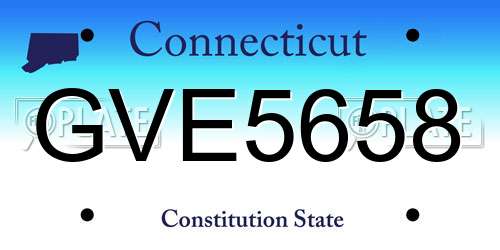GVE5658 Connecticut License Plate