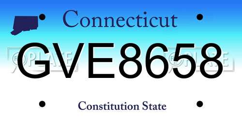 GVE8658 Connecticut License Plate
