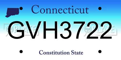 GVH3722 Connecticut License Plate
