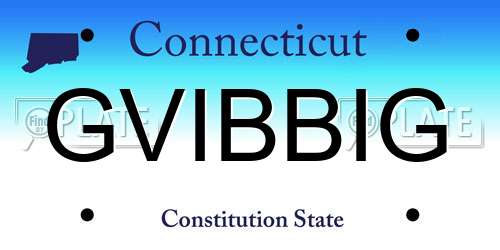 GVIBBIG Connecticut License Plate